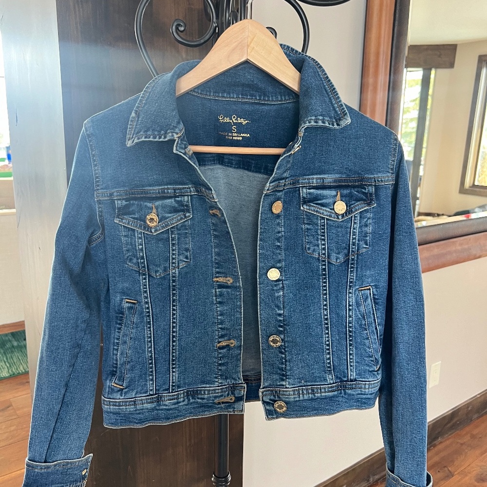 Lilly Pulitzer Cropped Jean Jacket